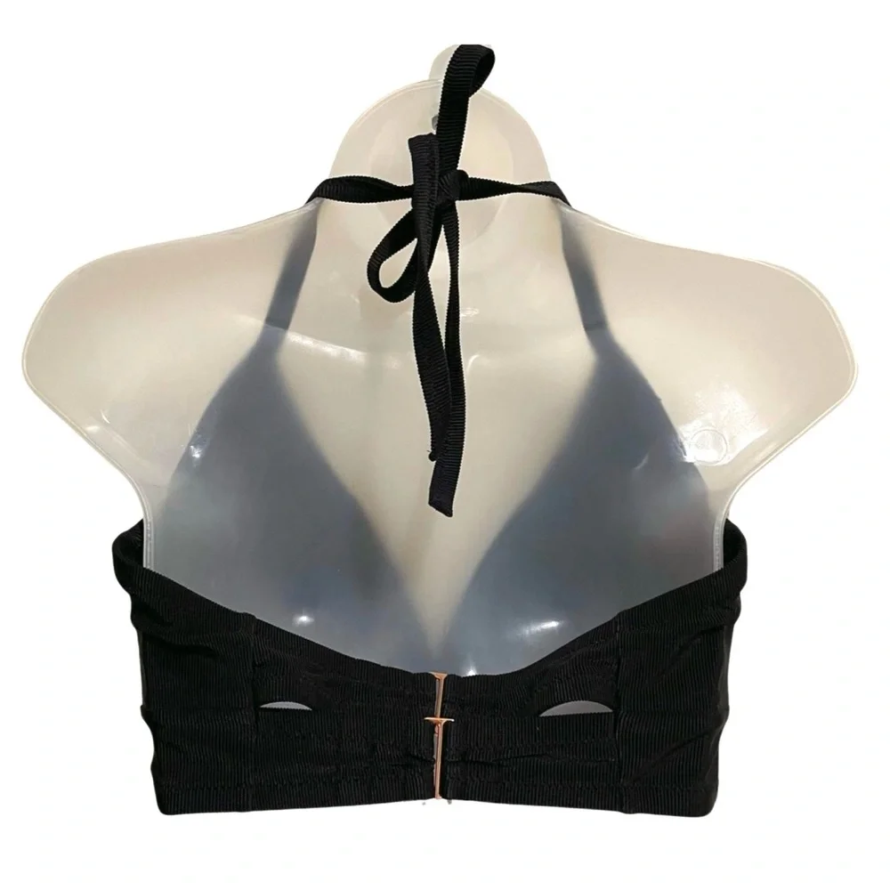 Shade and Shore Ribbed Twist Wrap-Front Bikini Top - Picture 7 of 11